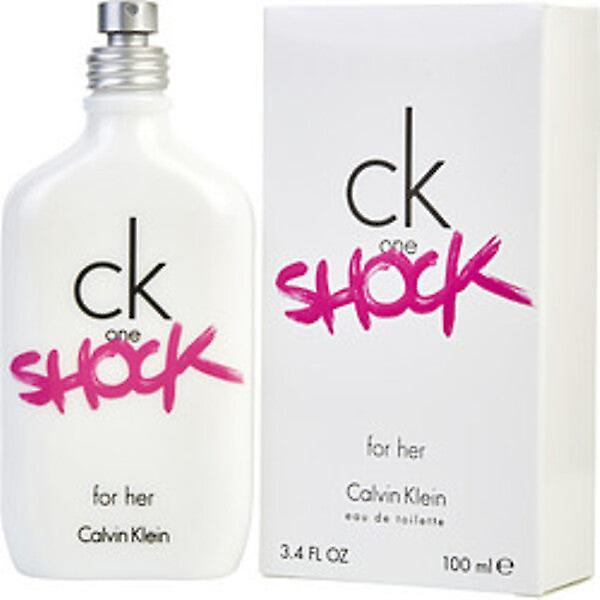 CK ONE SHOCK by Calvin Klein EDT SPRAY 3.4 OZ For Women Amber on Productcaster.