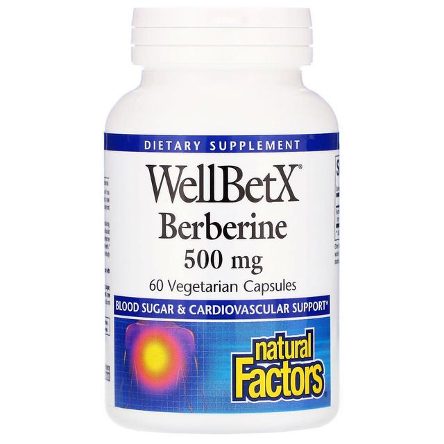 Natural Factors, WellBetX Berberine, 500 mg, 60 Vegetarian Capsules on Productcaster.