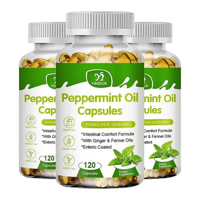 Vorallme Peppermint Oil Softgels Enteric Coated Peppermint Oil Capsules for IBS, Gastrointestinal & Digestive Support 3 Bottles 60 pcs on Productcaster.