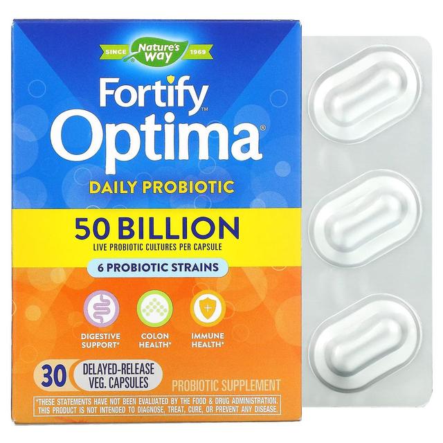 Nature's Way, Fortify Optima Daily Probiotic , 50 milliarder, 30 forsinket frigivelse vegetariske kapsler on Productcaster.