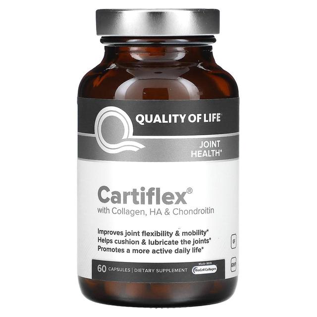 Quality of Life Labs, Cartiflex kollageenilla, hyaluronihapolla ja kondroitiinilla, 60 kapselia on Productcaster.