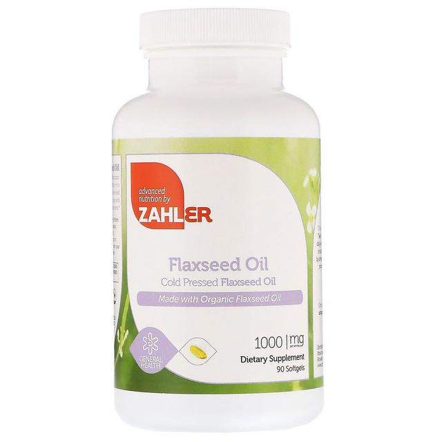 Zahler, Økologisk hørfrøolie, 1.000 mg, 90 Softgels on Productcaster.