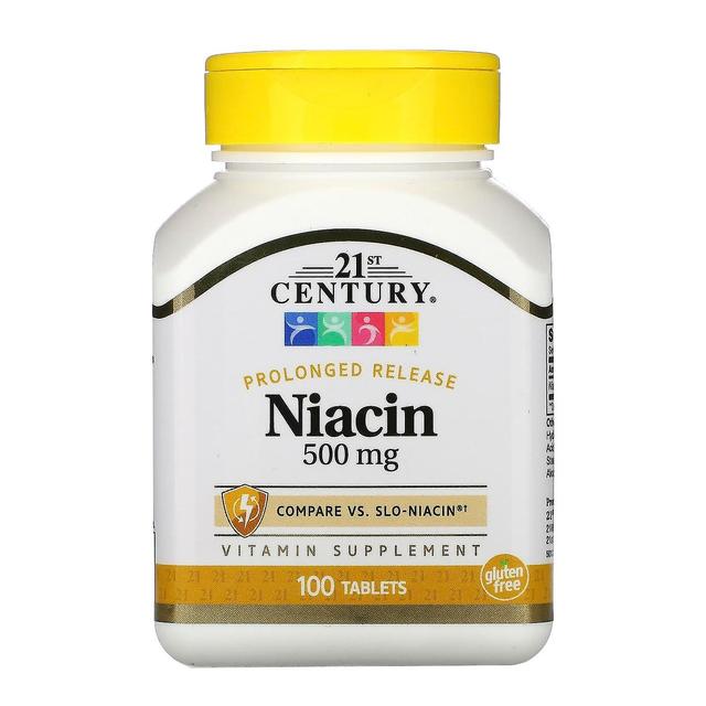 21st Century Século 21, Niacina, Liberação prolongada, 500 mg, 100 comprimidos on Productcaster.