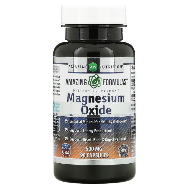 amazing nutrition Fantastisk ernæring, magnesiumoxid, 500 mg, 90 kapsler on Productcaster.