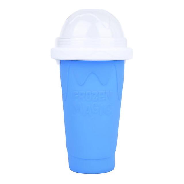 400ml Blue Portable Silica Gel Ice Slushy Maker Cup for DIY Smoothie - Quick Frozen Cup Thirst Quencher on Productcaster.