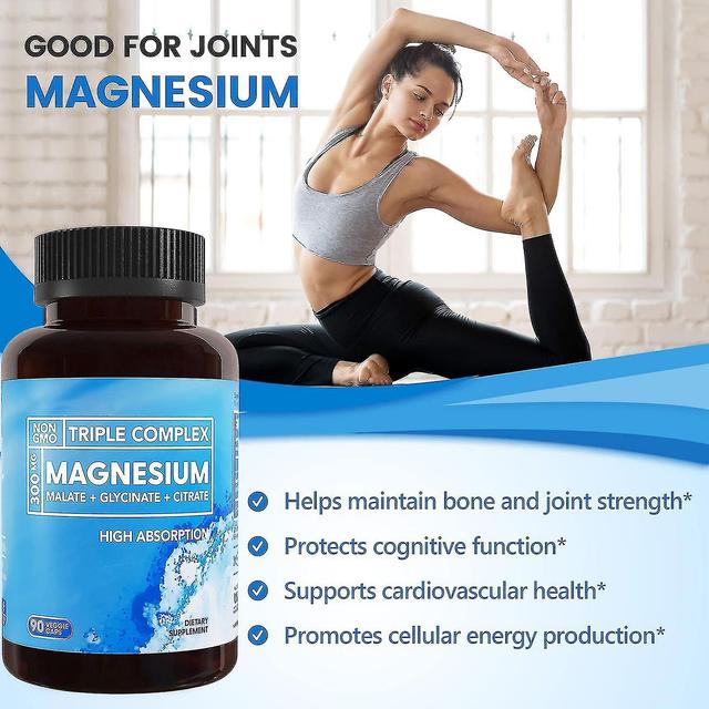 1er-Pack Triple Magnesium Complex | Magnesiumglycinat, Magnesiummalat und Magnesiumcitrat für Muskeln, Nerven und Energie | Hohe Absorption 1pc on Productcaster.