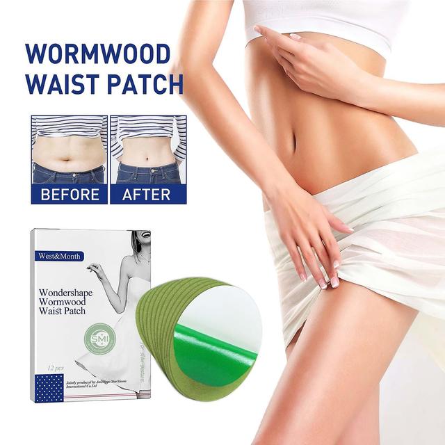 unbrand Wormwood Waist Patch Naturally Detoxifies Your Body, Speeds Up Metabolism And Digestion Green on Productcaster.