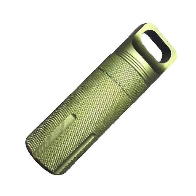 Ebox Capsule edc waterproof hike box survive outdoor dry bottle seal trunk container case holder storage camp medicine match pill Light green on Productcaster.