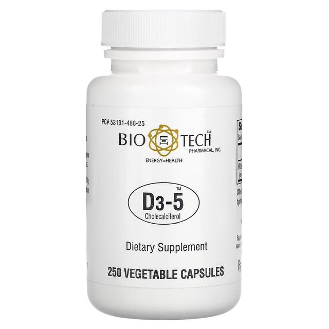 Bio Tech Pharmacal Inc Bio Tech Pharmacal, Inc, D3-5 Cholecalciferol, 250 Vegetable Capsules on Productcaster.