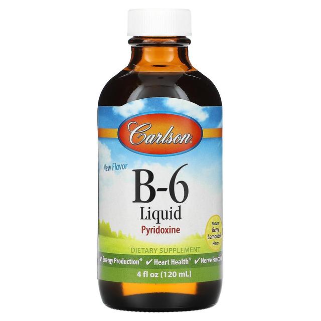 Carlson, B-6 liquide, limonade naturelle aux baies, 4 fl oz (120 ml) on Productcaster.