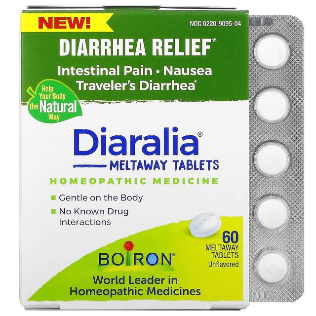 Boiron, Diaralia, Diarrhea Relief, Unflavored, 60 Meltaway Tablets on Productcaster.