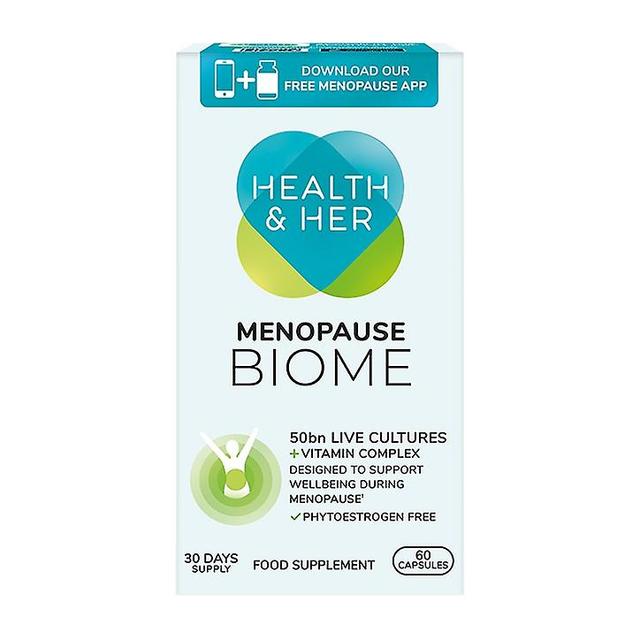 Health & Her Gezondheid & Haar menopauze Biome Voedingssupplement 60 Capsules on Productcaster.