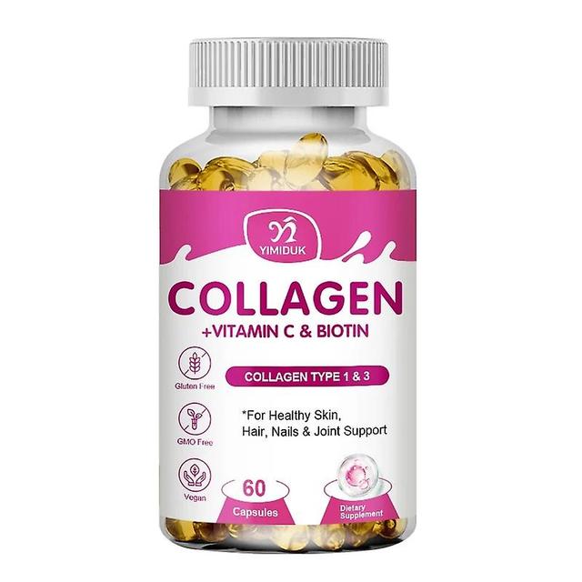 Eccpp Biotin Vitamins With Collagen Capsule Whitening Skin Care Anti Aging Vitamins C Hair Growth Supplement 1 Bottles 120 pcs on Productcaster.