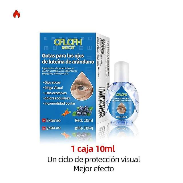 Tib Blueberry Lutein Eye Drops Eyesight Improvement Liquid Eyes Pain Dry Itchy Fatigue Myopia Protect Vision Care 10ml Spanish 1 on Productcaster.