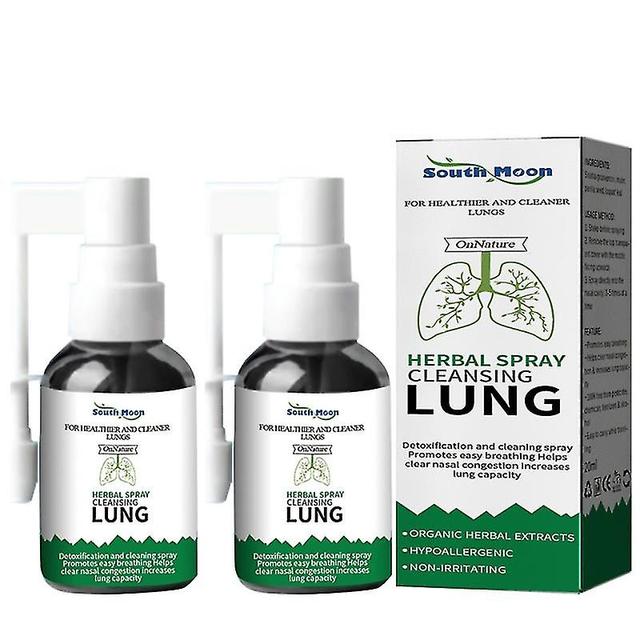 2x Herbal Lung Cleanse Mist Poderoso Suporte Pulmonar, Cleanse & Respire Herbal Mist Health Care Herbal Lung Cleanse Spray on Productcaster.