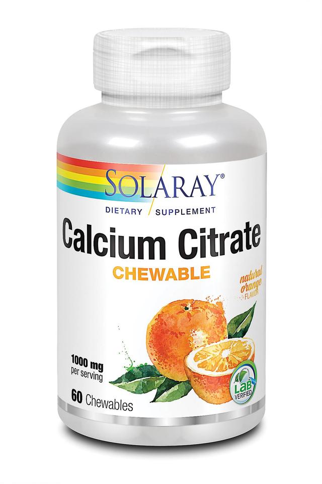 Solaray Chewable Calcium Citraat 1000 mg 60 Kauwtabletten on Productcaster.