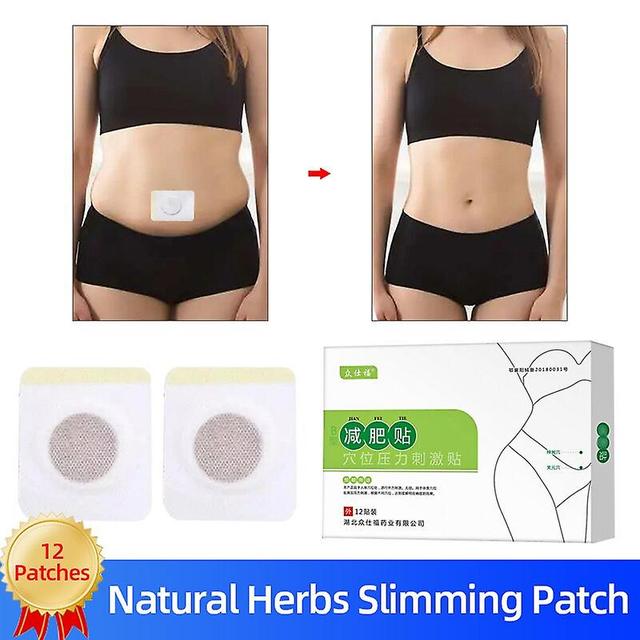 Coscelia 12pcs Slimming Patch Fast Burning Fat&lose Weight Health Natural Herbs Navel Sticker Body Shaping Patches on Productcaster.