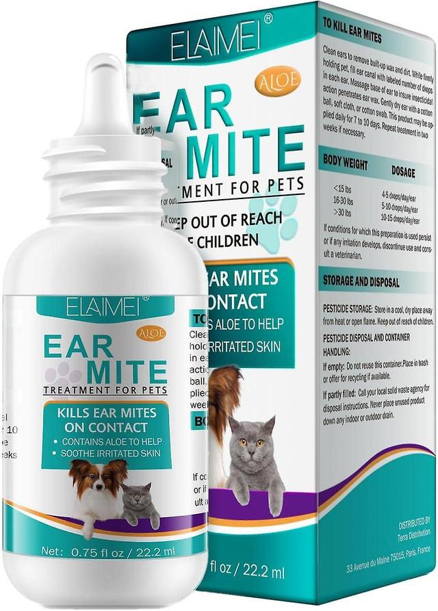 1 Pack Of Ear Mite Oil, Earwax Ear Cleaning Liquid, Dog Ear Cleaning Liquid, Cat Ear Ear Cleaning Liquid For Dogs And Cats 1pc on Productcaster.