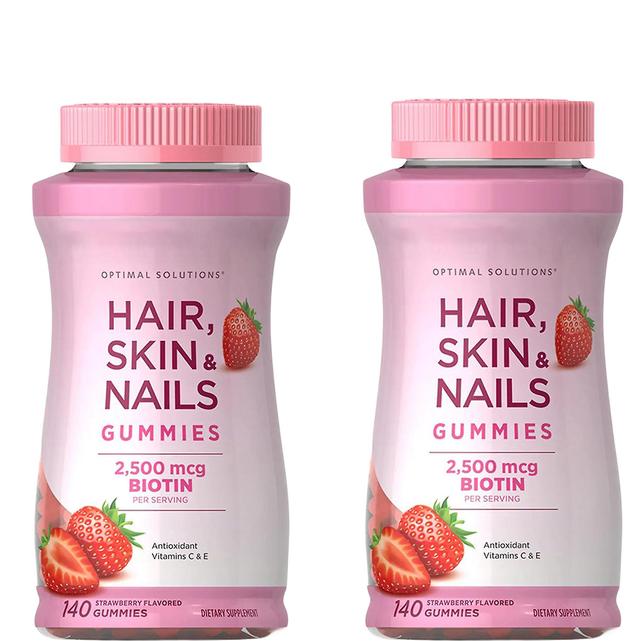 Suplemento multivitamínico, gomitas de fresa, biotina para el cabello, la piel y las uñas 2pcs on Productcaster.