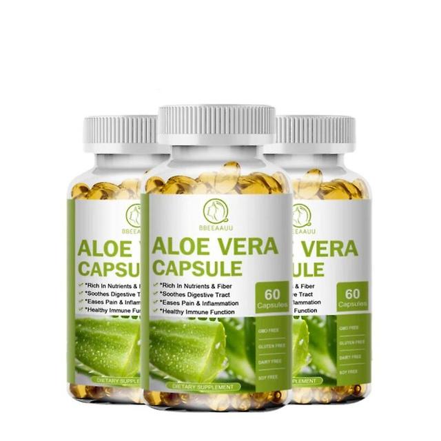 Eccpp Aloe Vera Capsule Cleans Intestines Help Defecate Protects Gut Microbiota And Immunity Helps Lose Weight And Slimming 3bottle x60pcs on Productcaster.