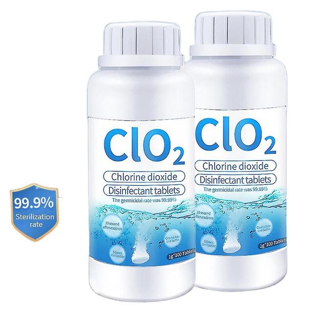 2x Grau Alimentício Dióxido de Cloro Comprimido Efervescente Clo2 Anti-bacteriano Desinfecção Comprimido Químico on Productcaster.