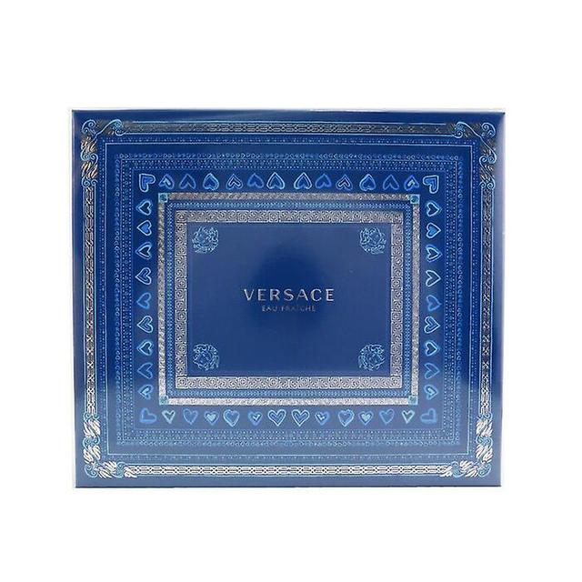 Versace Eau fraiche coffret: eau de toilette spray 100ml/3.4oz + bath&shower gel 150ml/5oz + eau de toilette spray 10ml/0.3o on Productcaster.