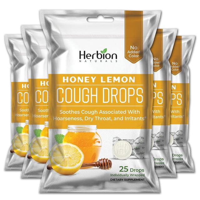 Herbion Naturals Cough Drops with Honey Lemon Flavor - 25Ct Pouch (Pack of 5) on Productcaster.