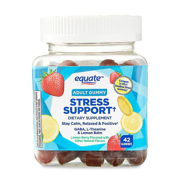 Equate stress support gummy supplement with gaba and l-theanine, 42 count on Productcaster.