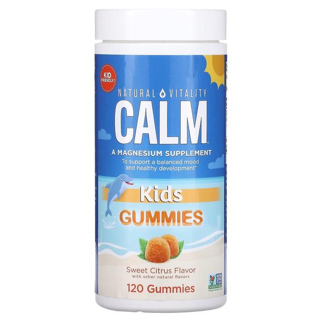 Natural Vitality Vitalidade Natural, CALM, Kids Gummies, Cítricos Doces, 120 Gummies on Productcaster.