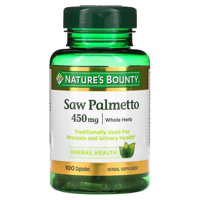 Natures Bounty Nature's Bounty, Saw Palmetto, 450 mg, 100 Capsules on Productcaster.