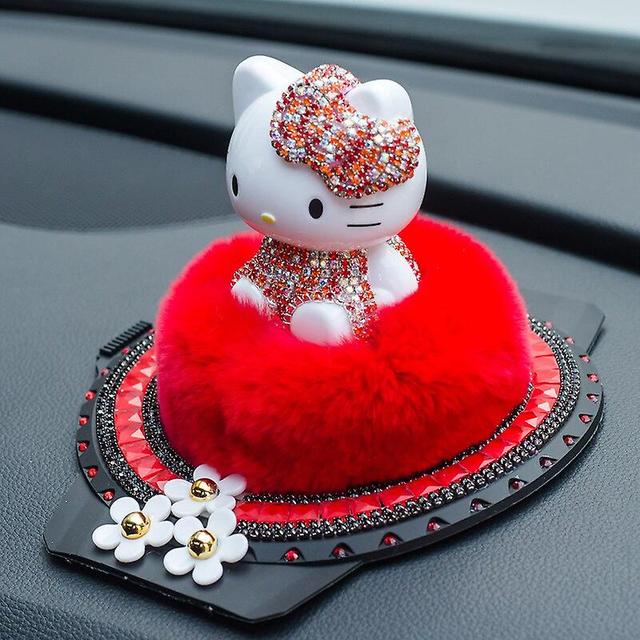 Scacv Hej Kitty Bil Parfume Bord Kat Bil Ornament Bil Parfume Diamant Interiør Smykker Center Konsol Ædelt Ornament Fødselsdagsgave Hello Kitty on Productcaster.