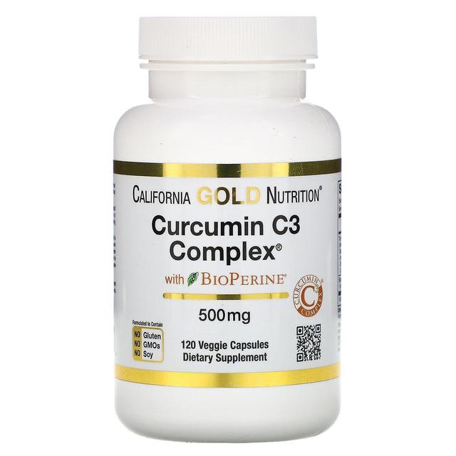 California Gold Nutrition, Curcumin C3 Complex with BioPerine, 500 mg, 120 Veggi on Productcaster.