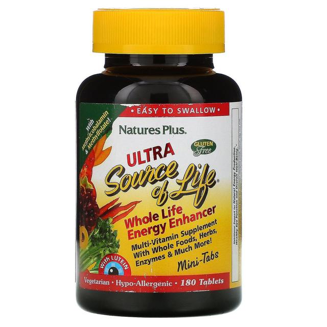 Nature's Plus Naturens Plus, Ultra Source of Life, Whole Life Energy Enhancer, 180 tabletter on Productcaster.