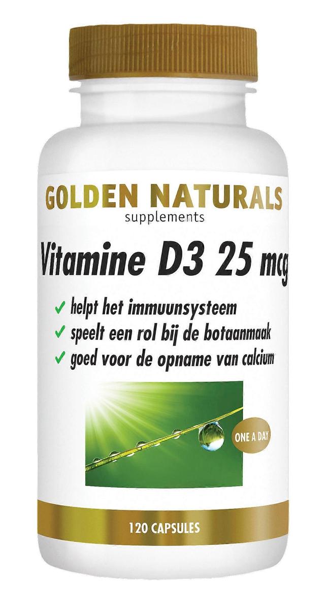 Golden Naturals Vitamin D3 25 mcg (120 softgel capsules) on Productcaster.