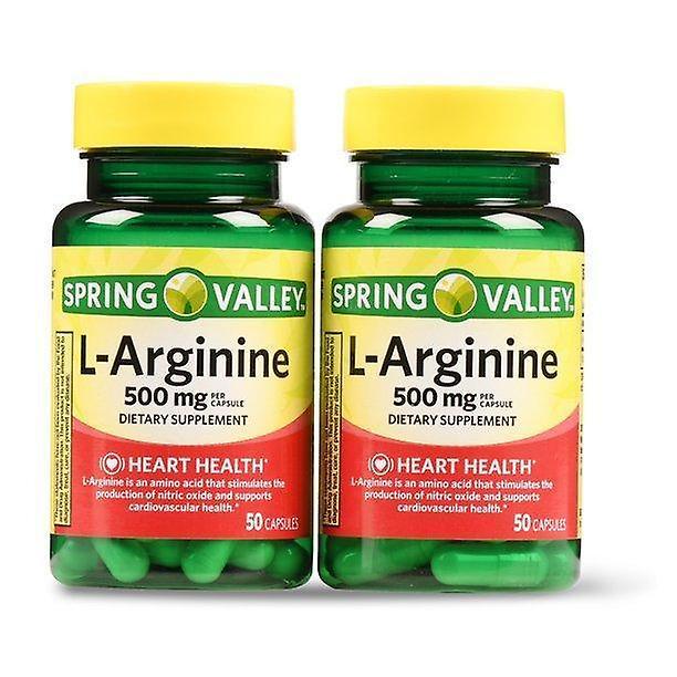 Spring valley l-arginiini kapselit, 500mg, 50 count, 2 pakkaus on Productcaster.