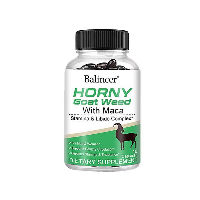 Vorallme Horny Goat Weed & Maca Kapseln, unterstützen Ausdauer, Leistung, fördern die Durchblutung, geeignet für Männer und Frauen 10 count-1bottle on Productcaster.