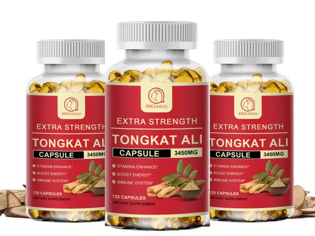 Tib 3450 Mg Tongkat Ali Extract Capsule Immune Increase Relieve Fatigue Emotional Support Stimulating Desire Energy Support 120pcs x3bottle on Productcaster.