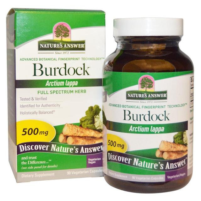 Nature's Answer Nature's Risposta, Bardana, Full Spectrum Herb, 500 mg, 90 Capsule Vegetariane on Productcaster.