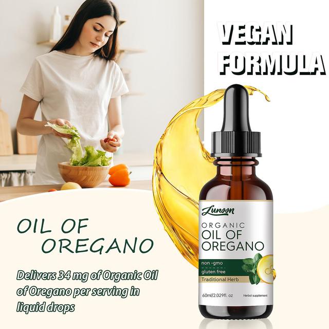 unbrand Organic Oil of Oregano Oregano Oil Organic Liquid Drops 100% Pure & Undiluted Immune Support Supplement with Oil of Oregano 2 Pcs on Productcaster.