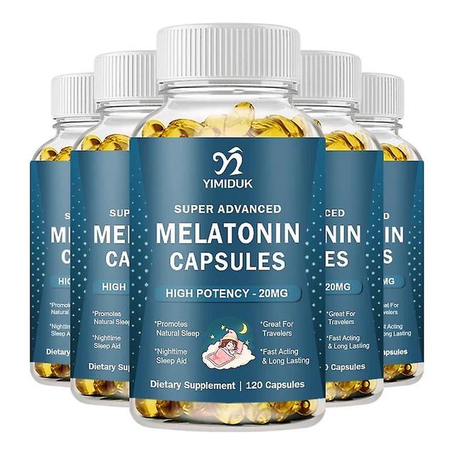 Sofirn Melatonin Capsules 20 Mg Solve Insomnia Help Sleep Adult Night Sleep Supplement Capsules 5 Bottles 60 pcs on Productcaster.