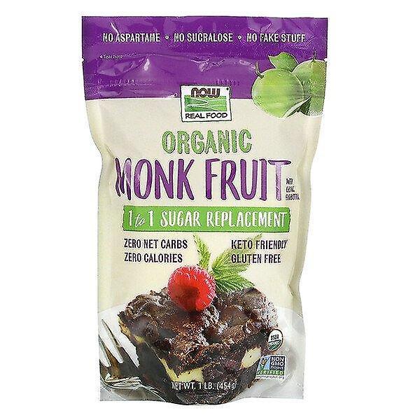 Now Foods, Real Food, Organic Monk Fruit, 1-to-1 Sugar Replacement , 1 lb (454 g) on Productcaster.