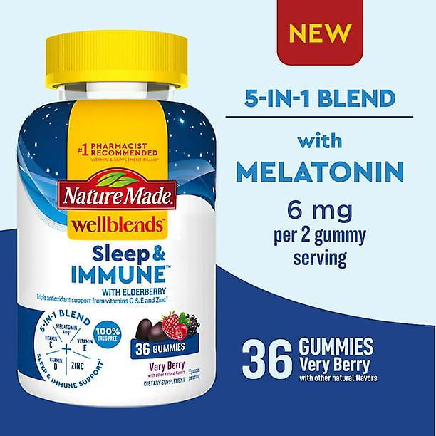 Nature made wellblends sleep & immune with elderberry gummies, dietary supplement, 36 count on Productcaster.