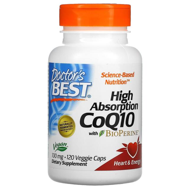 Doctor's Best, wysoka absorpcja CoQ10 z BioPerine, 100 mg, 120 wegetariańskich czapek on Productcaster.