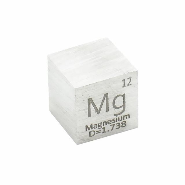 Huamade 10mm Element Magnez Mg Cube Gęstość kostki Kostki do zbierania pierwiastków Destylacja metalu Masa molowa 1cm Sześcienne okresowe 5pc on Productcaster.