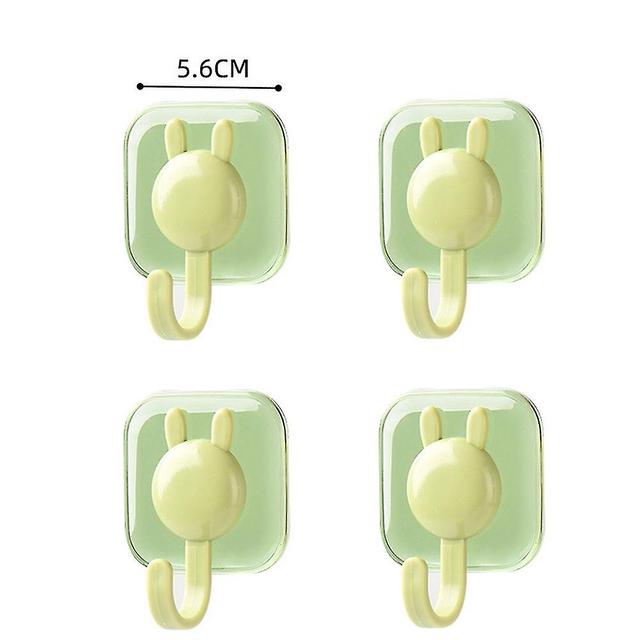 Scacv Niedlicher Hase Klebehaken Heavy Duty No Marks Kitchen Hook No Drilling No Nails Towel Hanging Hook Blasses Türkis 4pcs on Productcaster.