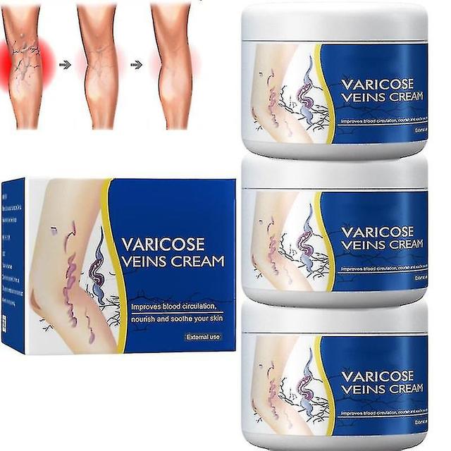 Unitoney 3pc Vein Care Fading Cream Varicose Veins Cream For Legs Veins Herbal Ointment on Productcaster.