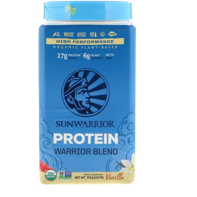 Sunwarrior, Warrior Blend Protein, Organic Plant-Based, Vanilla, 1.65 lb (750 g) on Productcaster.