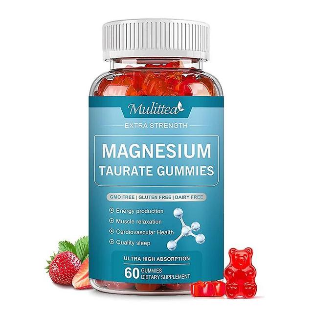 High Absorption Magnesium Taurine Gummies Supports Leg Spasms Muscle Function Promoting Cardiovascular HealthTIB TIB . 60pcs on Productcaster.