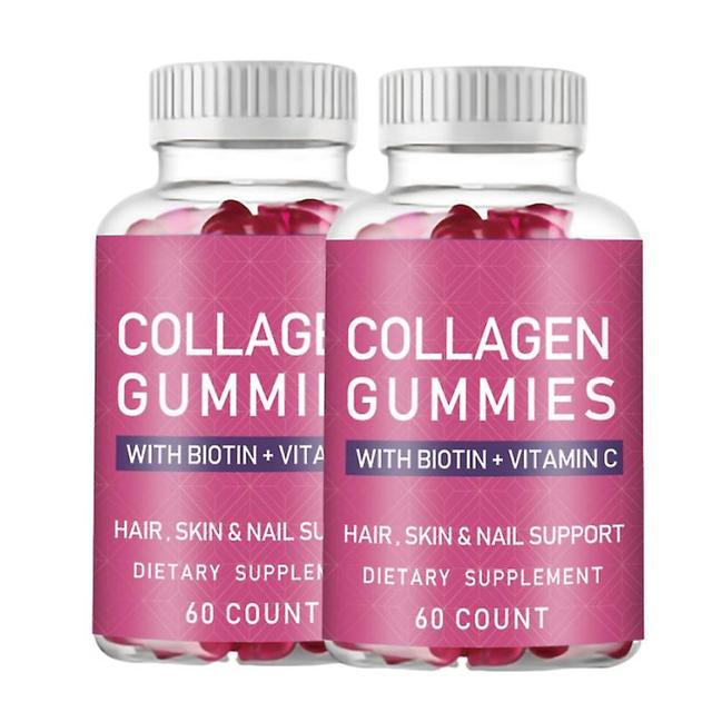 2boxes Collagen Gummies, Collagen Gummies With Biotin Vitamin C For Growth, Collagen Gummies For Skin Nails Joints on Productcaster.