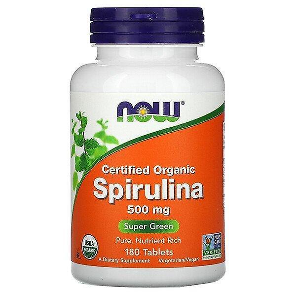 Now Foods, Certified Organic Spirulina, 500 mg, 180 Tablets on Productcaster.